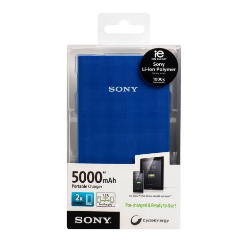 New Sony CPV5 Rechargeable Battery 5000mAh Portable Charger Blue #3571