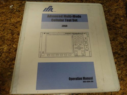 IFR 2959 Instruction manual