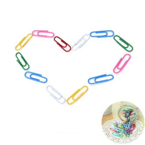 80Pcs Assorted Mixed Colored Paper Clips For Office School Study Stationery EFC