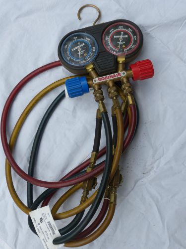 Robinair manifold gauge set charging hoses a/c hvac for sale