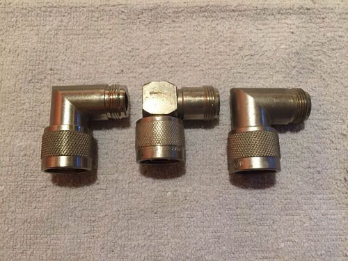 LOT of 3 - N-RIGHT ANGLE CONNECORS - USED - WORK GREAT