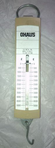 Ohaus 8008-MN Pull Type Spring Scale, 5000g/50n Capacity, 100g/1n Readability