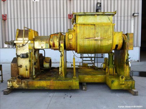 Used- Readco Overlapping Double Arm Mixer, Approximate 250 Gallon. Jacketed 304