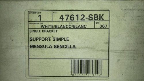 Leviton 47612-SBK White Single Bracket