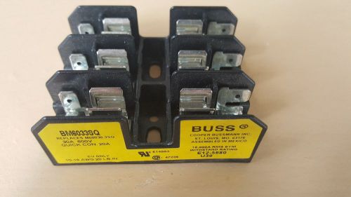 Buss BM6033SQ 30A 600V 10-18 AWG fuse block holder  NEW