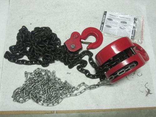 Chain Hoist 3 Ton 6000 Lb Capacity 10ft Lift Engine Puller Pulley Winch Block
