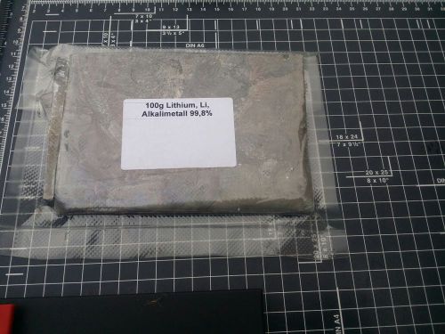 200g Lithium Metal, Li, Lithium Metall, CAS 7439-93-2, 99,98%