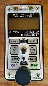 Altek model 322-1 thermocouple calibrator j, t, e, mv type for sale
