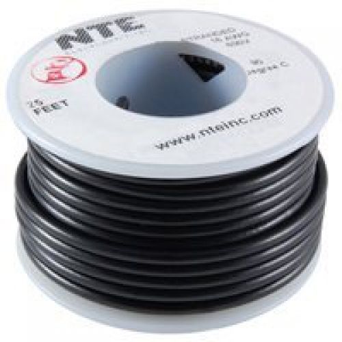 NTE Electronics WH18-00-25 Hook Up Wire, Stranded, Type 18 Gauge, 25&#039; Length,