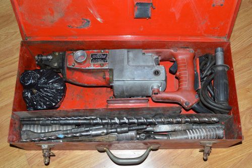 MILWAUKEE HEAVY DUTY ROTARY HUMMER DRILL MODEL 5300 WITH CASE AND EXTRAS
