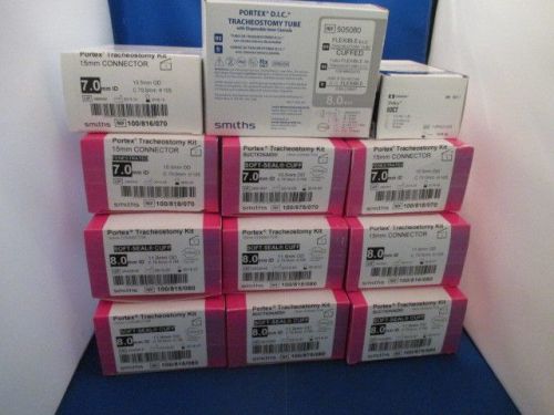 Portex Tracheostomy Kits  8.0  7.0  Set of 10 plus DIC Tracheostomy Tube Shiley