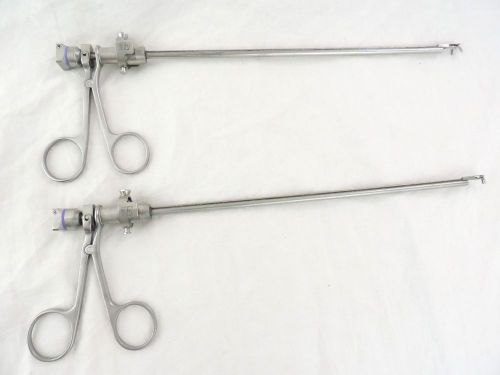 Lot of 2 Gyrus ACMI E8215 Grasping Forceps (fits 4mm scopes) For PARTS or REPAIR