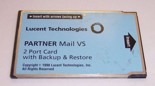 Lucent Partner Mail VS 2 port card with Backup and Restore