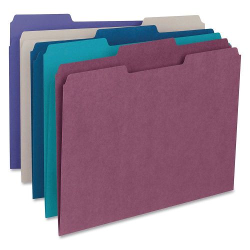 Smead File Folder 1/3-Cut Tab Letter Size Assorted Colors 100 per Box (11948)