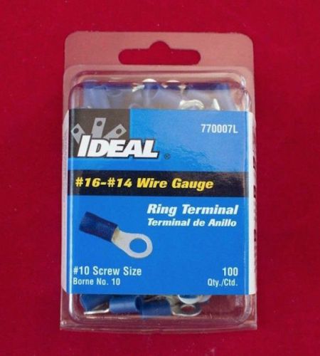 Ring terminal #10 blue 16 – 14 awg - 100pk - 770007l for sale