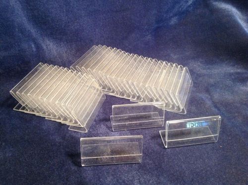 Clear Plastic Label Tag Sign Card Display Holder Stand LOT 35