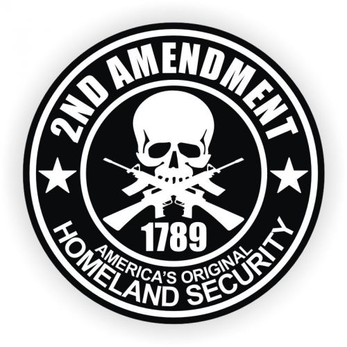 2nd Amendment Hard Hat Sticker ~ Helmet Label ~ Motorcycle Gun Rights Decal