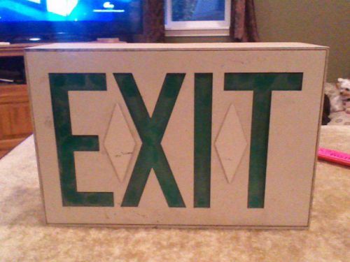 Vintage Emergi-Lite Green Lighted Exit Sign