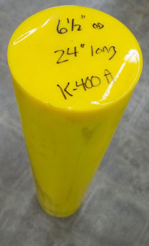 Urethane 6.5&#034; x 24&#034; Round 40A Durometer Yellow Polyurethane Acrotech