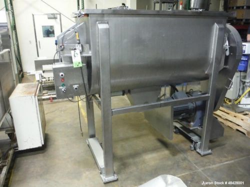 Used- Paul O. Abbe 25 Cubic Foot Ribbon Blender. Type 304 Stainless Steel. All e