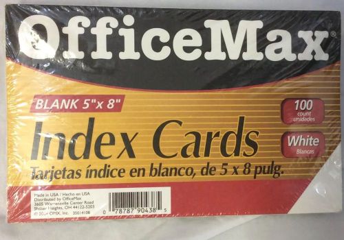 100 Blank  5x8 index cards