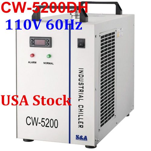 USA!!! CW-5200DH Water Chiller for 8KW Spindle/ CO2 Glass Laser Tube -110V 60Hz