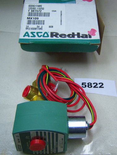 (5822) Asco Valve 8320G174MS 120/60 110/50 1/4&#034; 100 Psi