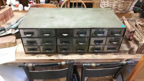 Vintage 18-Drawer Steel Metal Storage Cabinet - Industrial - Small Parts Bin