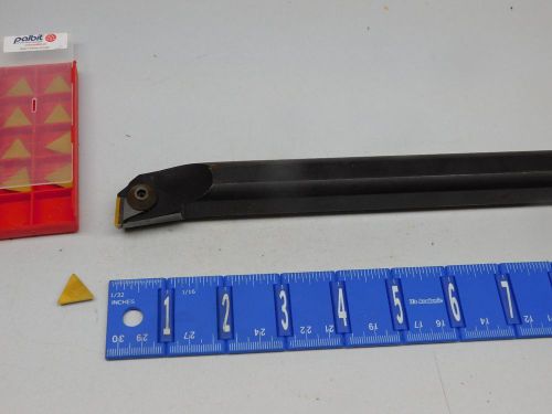 TMX 1&#034; INDEXABLE BORING BAR WITH (10) TPU-322 PALBIT CARBIDE INSERTS