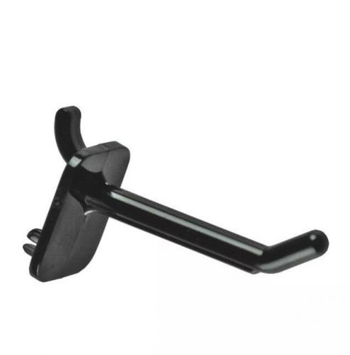50 - locking lexan plastic pegboard hooks - 2 inch black- 0.287&#034; diameter for sale