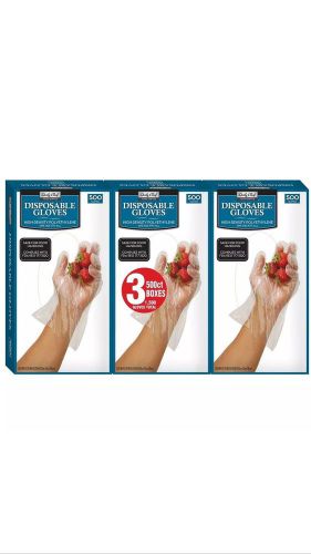 Daily Chef Plastic Gloves - 1500 ct Poly HDPE Food Service Disposable Latex Free