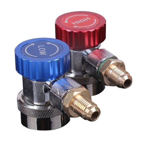 1/4&#034; Adjustable AC R134a Quick Coupler Connector Ampper High / Low R134a 1/4&#034;...