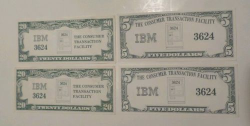 IBM 3624 TEST MONEY  ATM Machine RARE The Consumer Transaction Facility