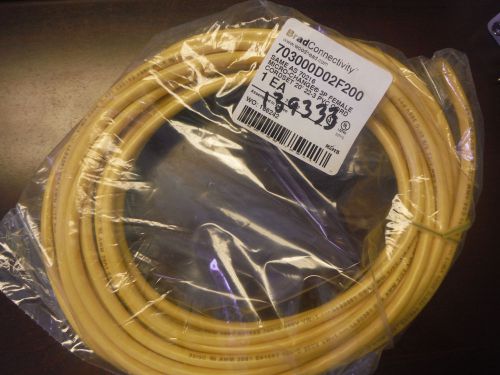 NEW BRAD WOODHEAD 703000D02F200 MICRO-CHANGE 3P FEMALE CORDSET 20&#039; SAME AS 70216