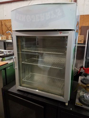 Counter-Top Glass Door Freezer Holds Zero Degrees F Used Caravell 595
