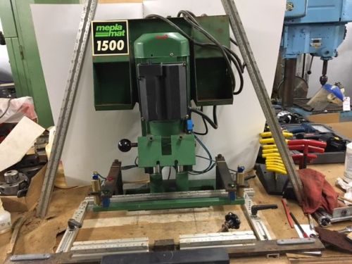 Meplamat 1500 hinge boring and insertion machine w/ many accessories for sale