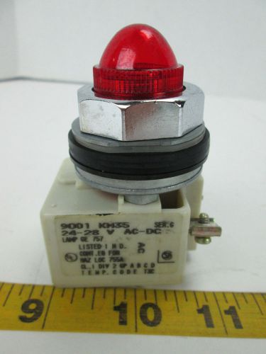 Square D Illuminated Indicator Pilot Light 9001 KM35 Red 24-28 V AC-DC T