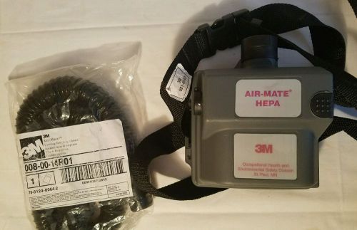 3m air-mate hepa powered air filter purifying respirator unit &amp; tube for sale