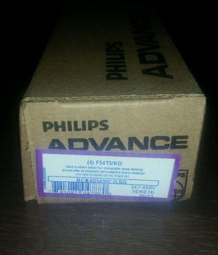Lot of 4 Phillips Advance HCN-4S54-90C-2LS-G 4 Bulb Ballast, 347V to 480V NIB!!