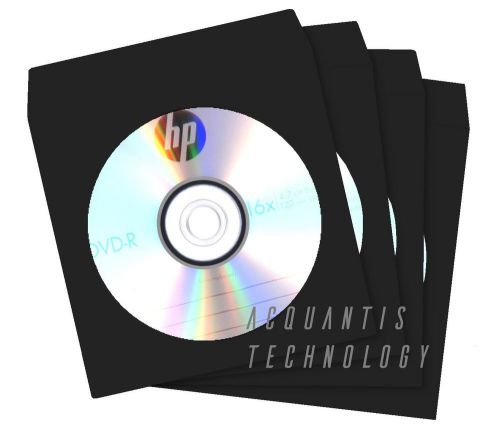 &lt;&lt;&lt; 100 BLACK Color CD DVD Paper Sleeves w/ Clear Window &amp; Flap &gt;&gt;&gt;