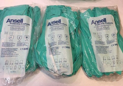 New Ansell Sol-Vex 37-145 11 Mil Nitrile Gloves Size 9, 36 Pairs
