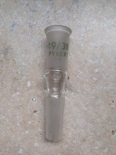 Pyrex Glass Ground Joint Adapter W/hooks 19/38