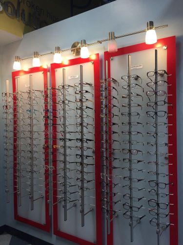 Aluminium Lockable Eyewear Glasses Display Rod - Board and 3 Rods