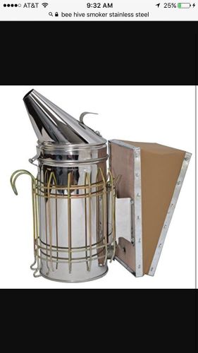 Bee Hive Smoker Stainless Steel with Heat Shield Calming Beekeeping Equipment