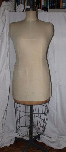 Collectible iron cage dress form 1948 the better model form co, ny foot pump for sale