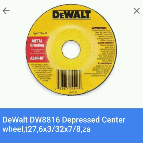 Dewalt Metal Cut-Off Wheel 10 discs, 6 &#034;X 3/32 X 7/8 Arbor