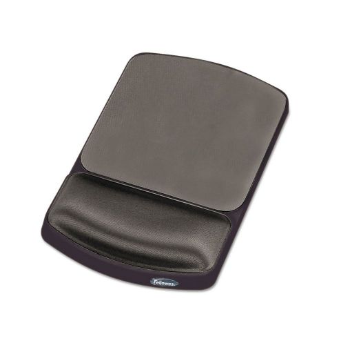 Fellowes gel mouse pad w/wrist rest nonskid 6 1/4 x 10 1/8 platinum graphite for sale