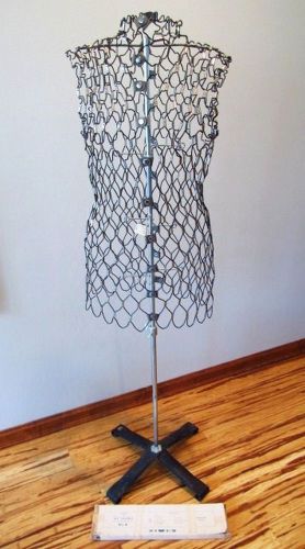 VINTAGE MY DOUBLE MODEL A ADJUSTABLE WIRE MESH DRESS FORM MANNEQUIN W/ EXTRAS