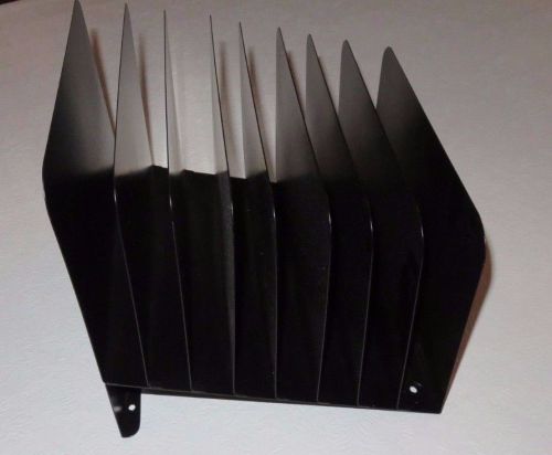 8 Slot Heavy Duty Incline File Sorter, Organizer, Black, Made in USA