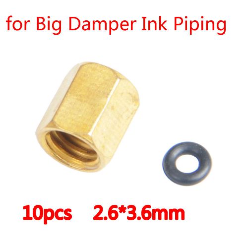 10pcs Copper Screw with O-ring for Big Damper Ink Piping 2.6*3.6mm Epson Roland